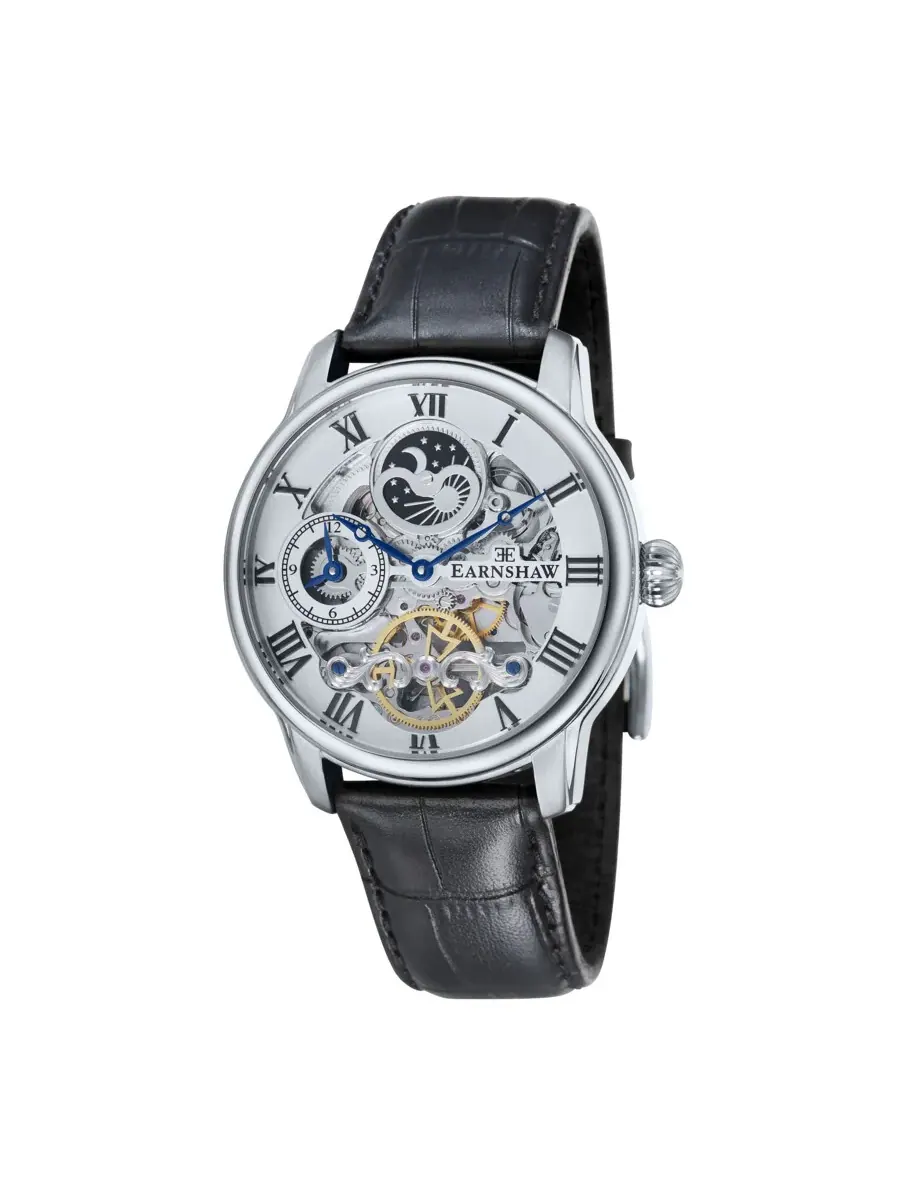 Мужские часы Thomas Earnshaw Longitude с белым циферблатом ES-8006-01 — изображение 1 из 3, оттенок серебряный