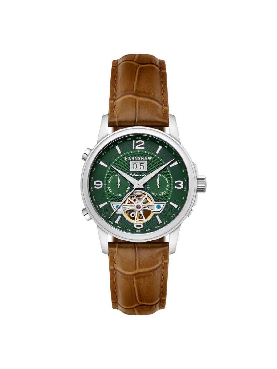 Мужские часы Thomas Earnshaw Marylebone Green Dial ES-8177-02 — изображение 1 из 3, оттенок серебряный