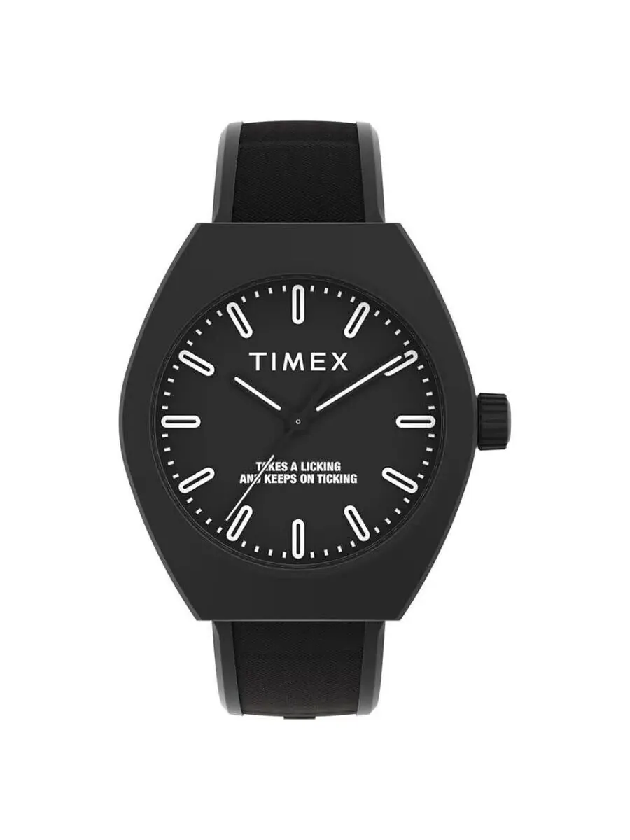 Мужские часы Timex Eco-Ceramic Quartz с черным циферблатом TW2W42100 — черный