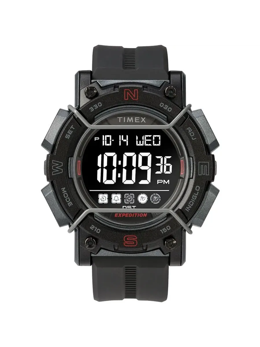 Мужские часы Timex Expedition с кварцевым цифровым механизмом и черным циферблатом TW4B17900 — черный