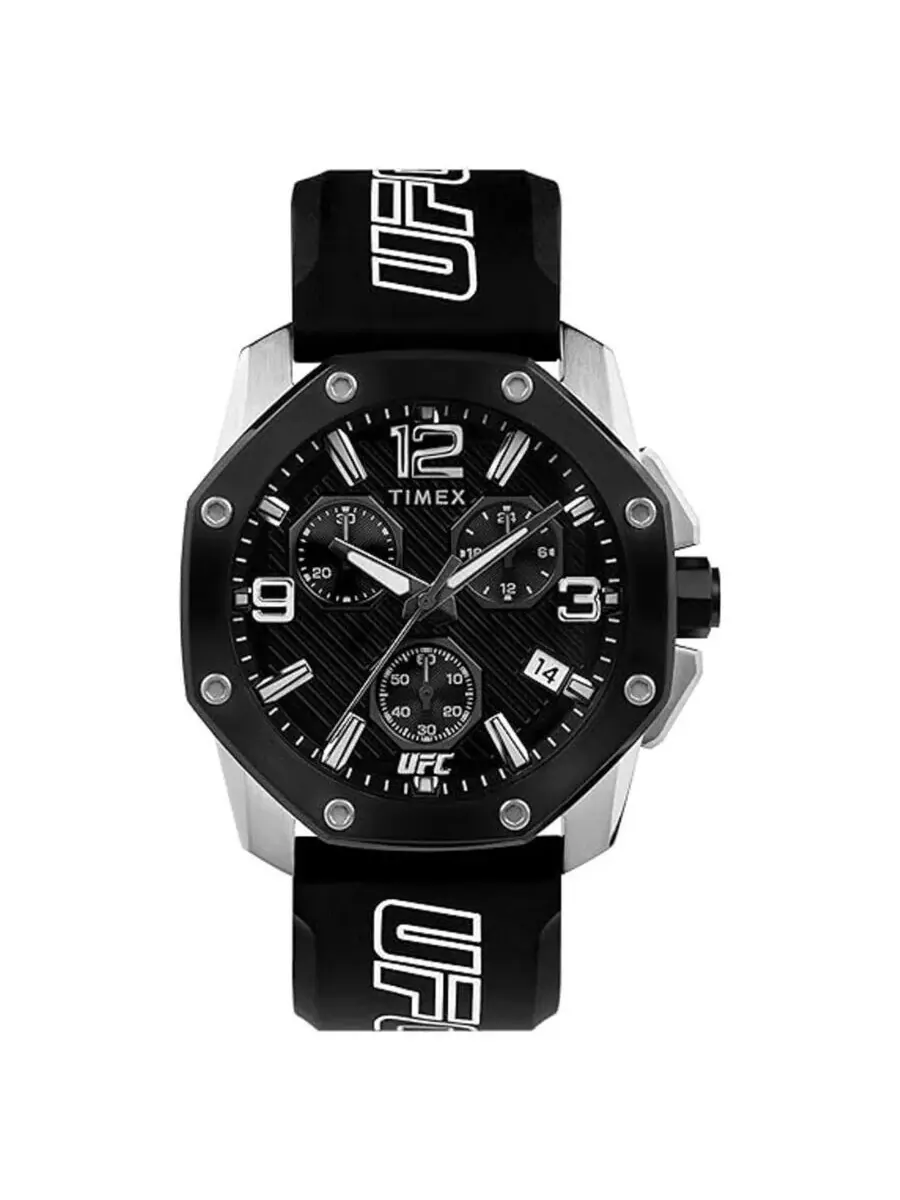 Мужские часы Timex Icon Chronograph с кварцевым механизмом и черным циферблатом TW2V58600 — изображение 1 из 1