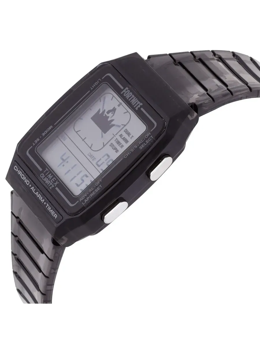 Часы Timex Q Timex LCA x Fortnite с кварцевым цифровым будильником, унисекс TW2W96500 — изображение 2 из 3, оттенок черный