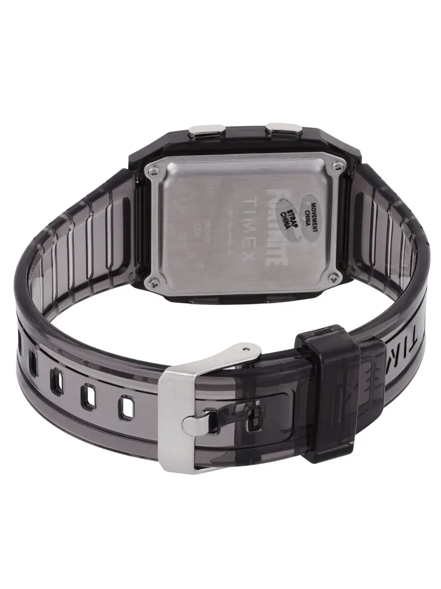 Часы Timex Q Timex LCA x Fortnite с кварцевым цифровым будильником, унисекс TW2W96500 — изображение 3 из 3, оттенок черный