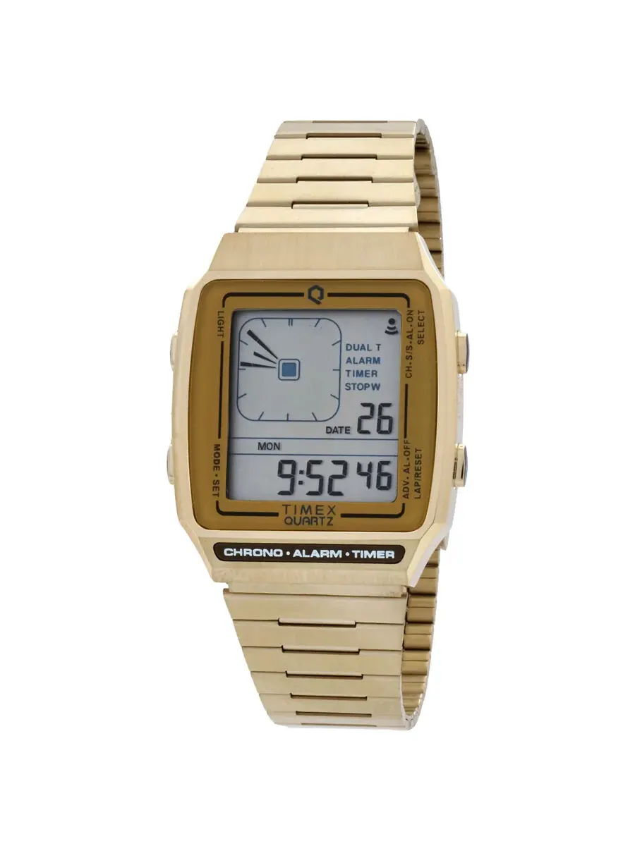 Мужские часы Timex Q Timex Reissue Quartz с аналогово-цифровым дисплеем и белым циферблатом TW2U72500ZV — изображение 1 из 3