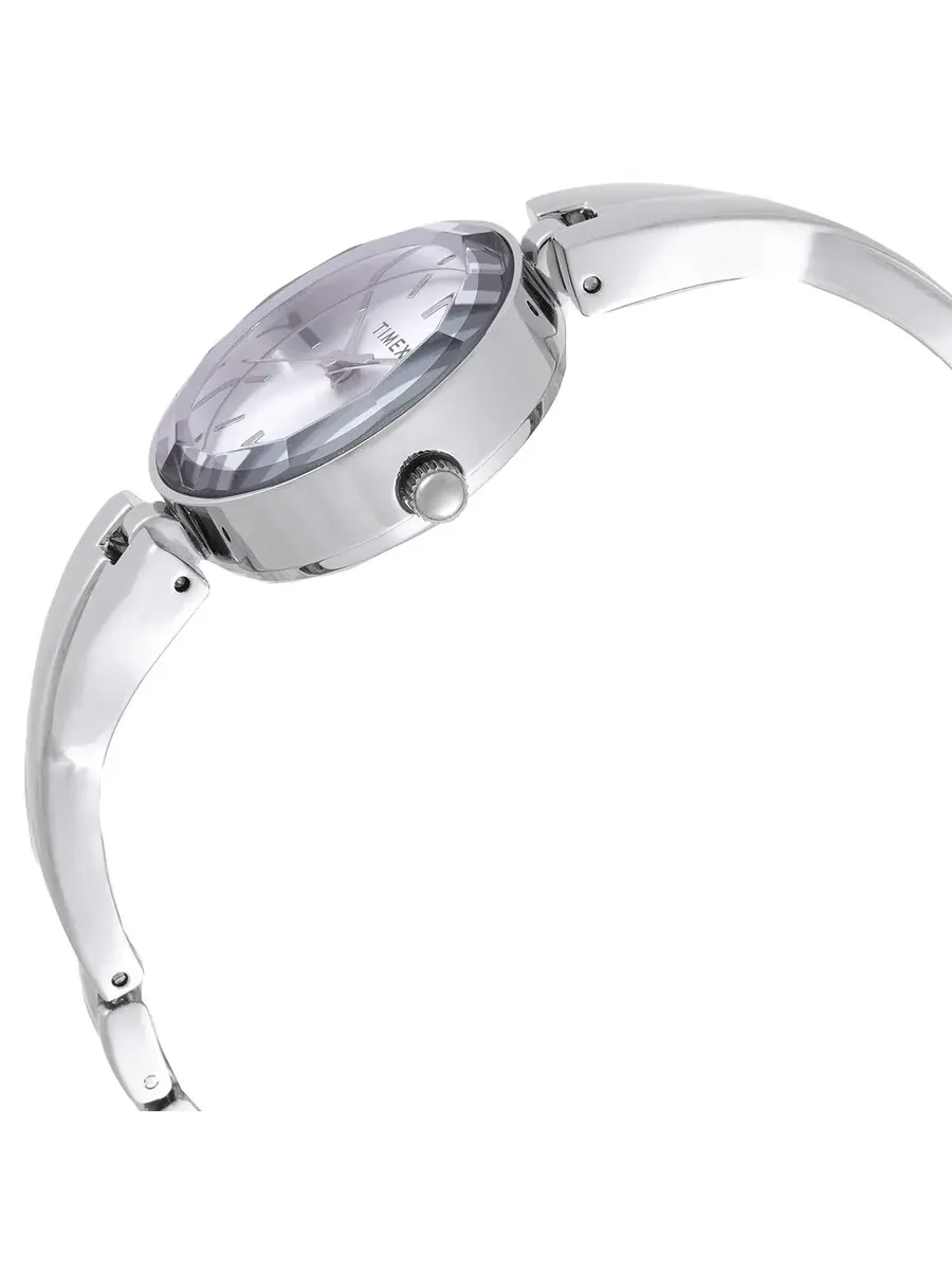 Женские часы Timex Quartz с нержавеющей сталью и серебристым циферблатом TW2T49400 — изображение 2 из 3, оттенок серебряный