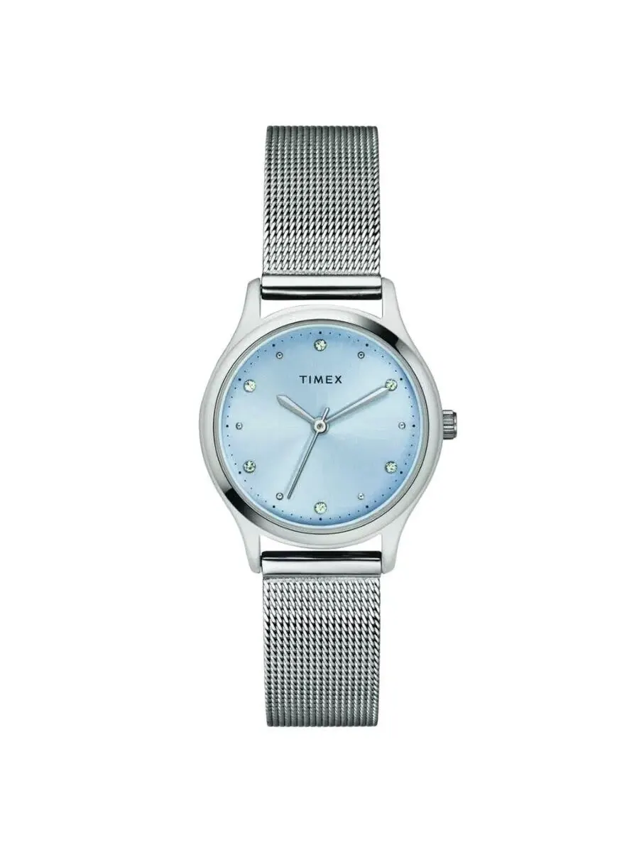 Женские кварцевые часы Timex Transcend с синим циферблатом TW2V82700 — изображение 1 из 1, оттенок серебряный