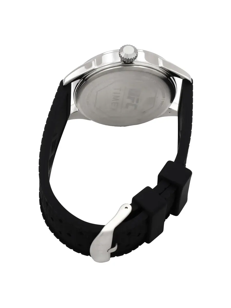 Мужские кварцевые часы Timex UFC Street Quartz с черным циферблатом TW2V56100 — изображение 3 из 3, оттенок серебряный