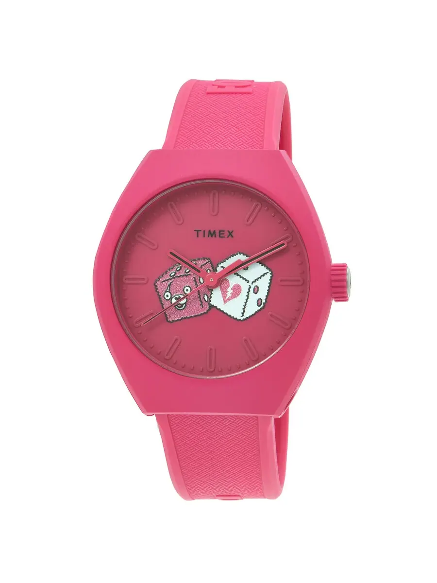 Мужские часы Timex Urban Pop x Fortnite с кварцевым механизмом и розовым циферблатом TW2W96800 — розовый