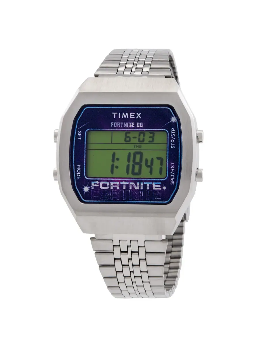 Цифровые кварцевые часы Timex X Fortnite T80 TW2Y46100 — изображение 1 из 3, оттенок серебряный
