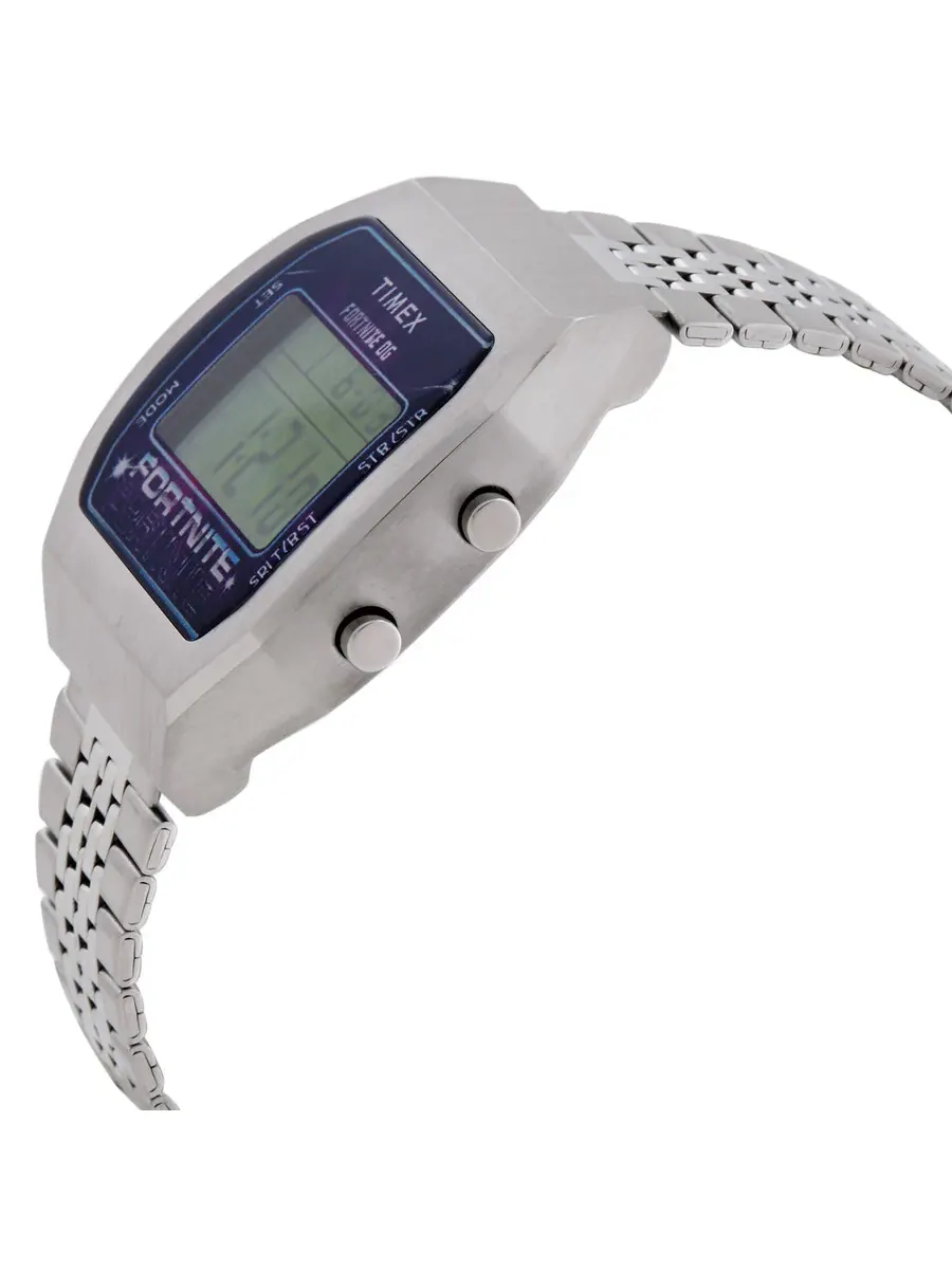 Цифровые кварцевые часы Timex X Fortnite T80 TW2Y46100 — изображение 2 из 3, оттенок серебряный