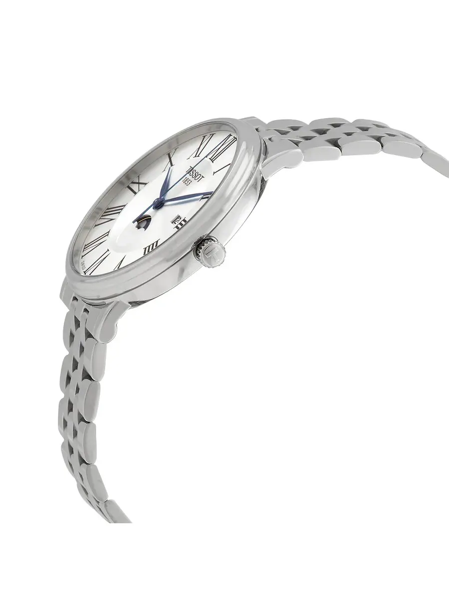 Мужские часы Tissot Carson Moon Phase Quartz с серебристым циферблатом T1224231103300 — изображение 2 из 3
