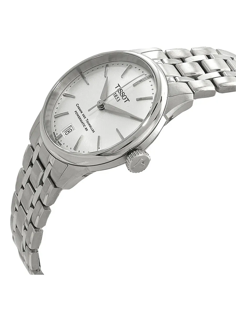Женские часы Tissot Chemin Des Tourelles Automatic с серебристым циферблатом T139.207.11.031.00 — изображение 2 из 3