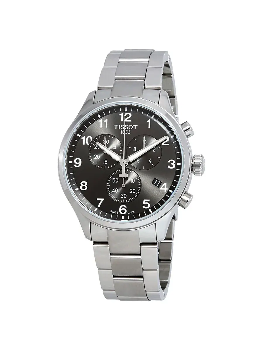 Мужские часы Tissot Chrono XL Classic с черным циферблатом T116.617.11.057.01 — изображение 1 из 3, оттенок серебряный