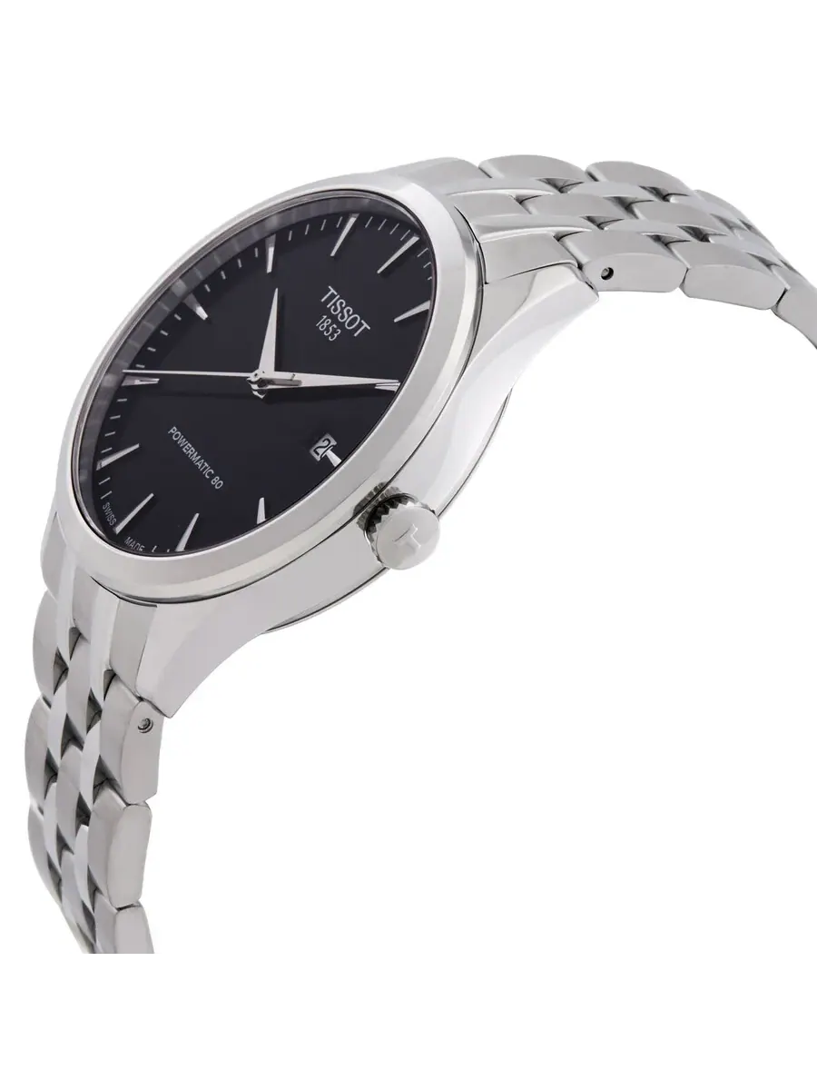 Мужские часы Tissot Classic Dream Automatic с черным циферблатом T1584071105100 — изображение 2 из 3, оттенок серебряный