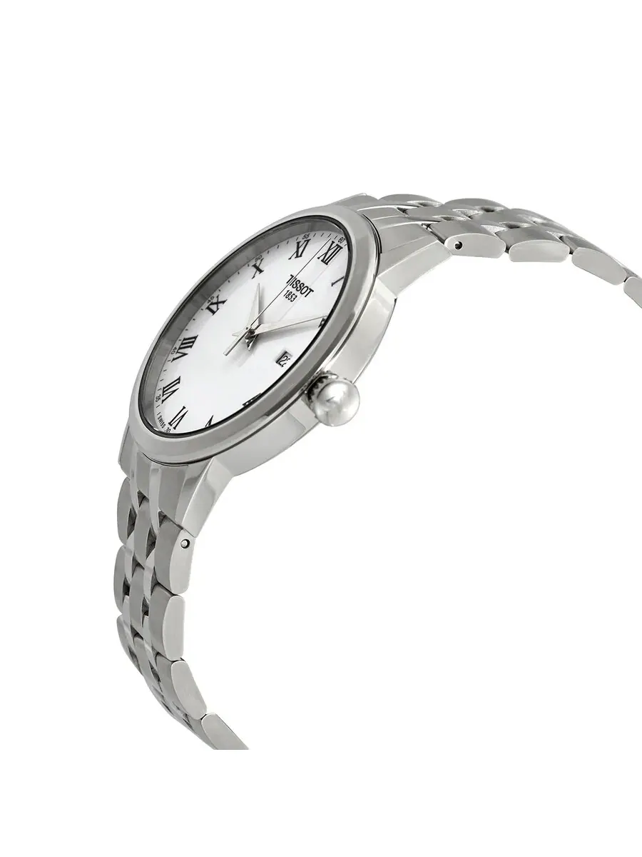 Мужские кварцевые часы Tissot Classic Dream с белым циферблатом T129.410.11.013.00 — изображение 2 из 3, оттенок серебряный