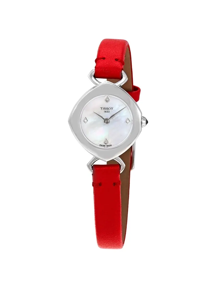 Женские часы Tissot Femini-T с перламутровым циферблатом и бриллиантами, модель T113.109.16.116.00 — изображение 1 из 3