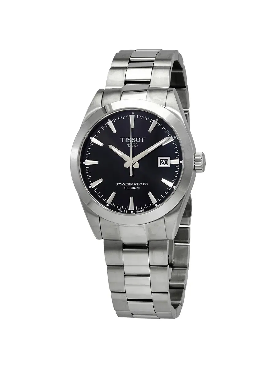 Часы Tissot Gentleman Powermatic 80 с автоматическим механизмом и черным циферблатом T127.407.11.051.00 — изображение 1 из 3