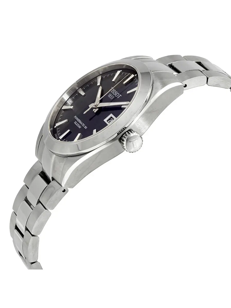 Часы Tissot Gentleman Powermatic 80 с автоматическим механизмом и черным циферблатом T127.407.11.051.00 — изображение 2 из 3