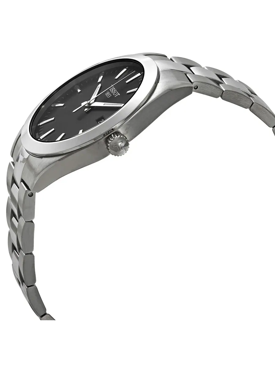 Мужские часы Tissot Gentleman Quartz с черным циферблатом T127.410.11.051.00 — изображение 2 из 3, оттенок серебряный