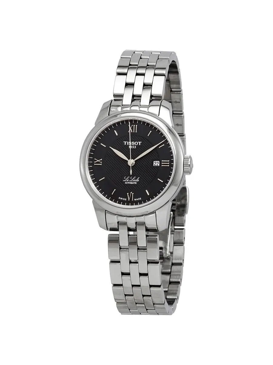 Женские часы Tissot Le Locle Automatic с черным циферблатом T006.207.11.058.00 — изображение 1 из 3, оттенок серебряный