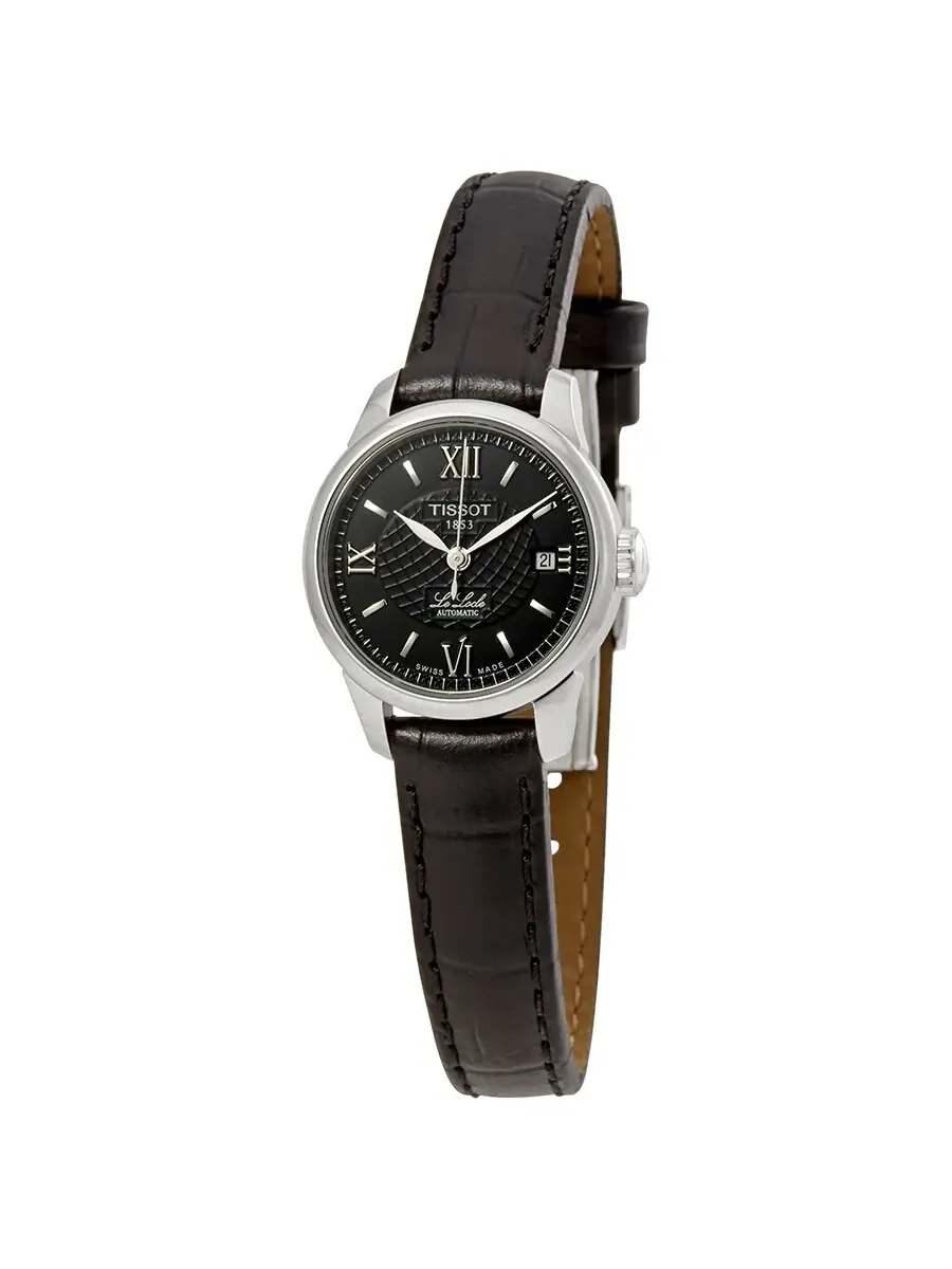 Женские часы Tissot Le Locle Automatic с черным циферблатом T41112357 — изображение 1 из 3, оттенок серебряный