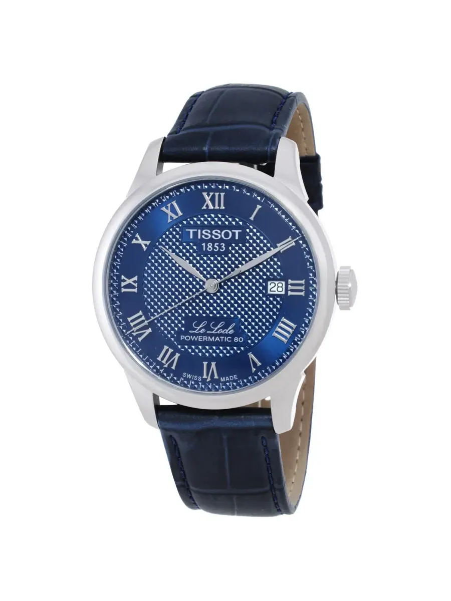 Мужские часы Tissot Le Locle Automatic с синим циферблатом T0064071604300 — изображение 1 из 3, оттенок серебряный