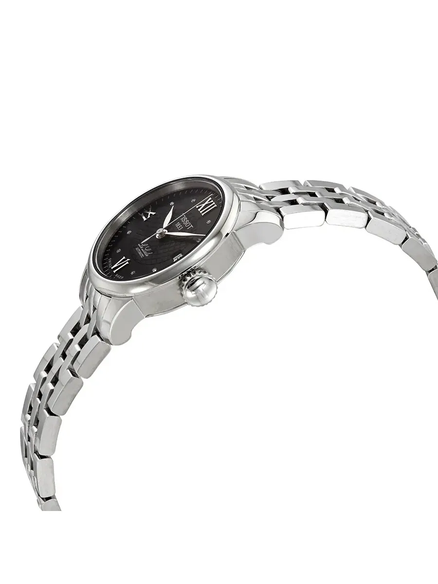 Женские часы Tissot Le Locle Automatic с черным циферблатом и бриллиантом T41.1.183.56 — изображение 2 из 3