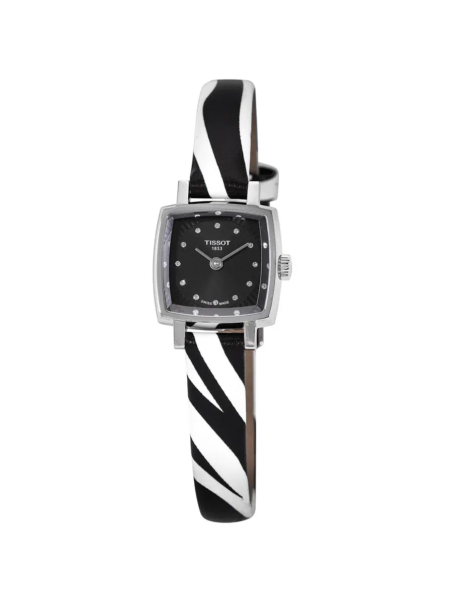 Женские часы Tissot Lovely Quartz с черным циферблатом и бриллиантами T058.109.17.056.00 — изображение 1 из 4