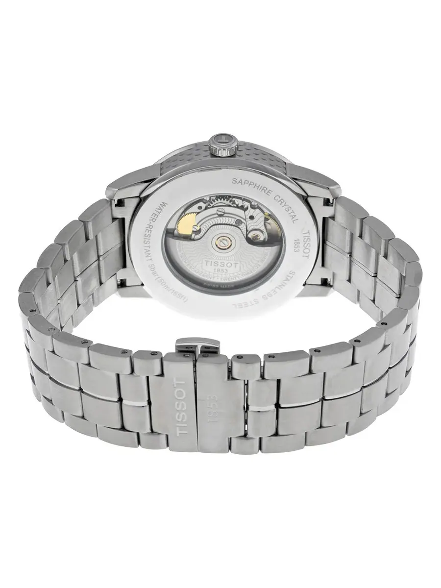 Мужские часы Tissot Luxury Powermatic 80 с серебристым циферблатом T0864071103100 — изображение 3 из 4, оттенок серебряный