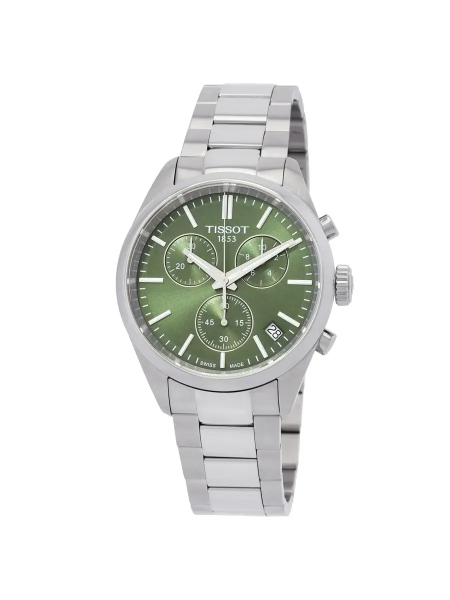 Мужские часы Tissot PR 100 Chronograph Quartz с зеленым циферблатом T150.417.11.091.00 — изображение 1 из 3