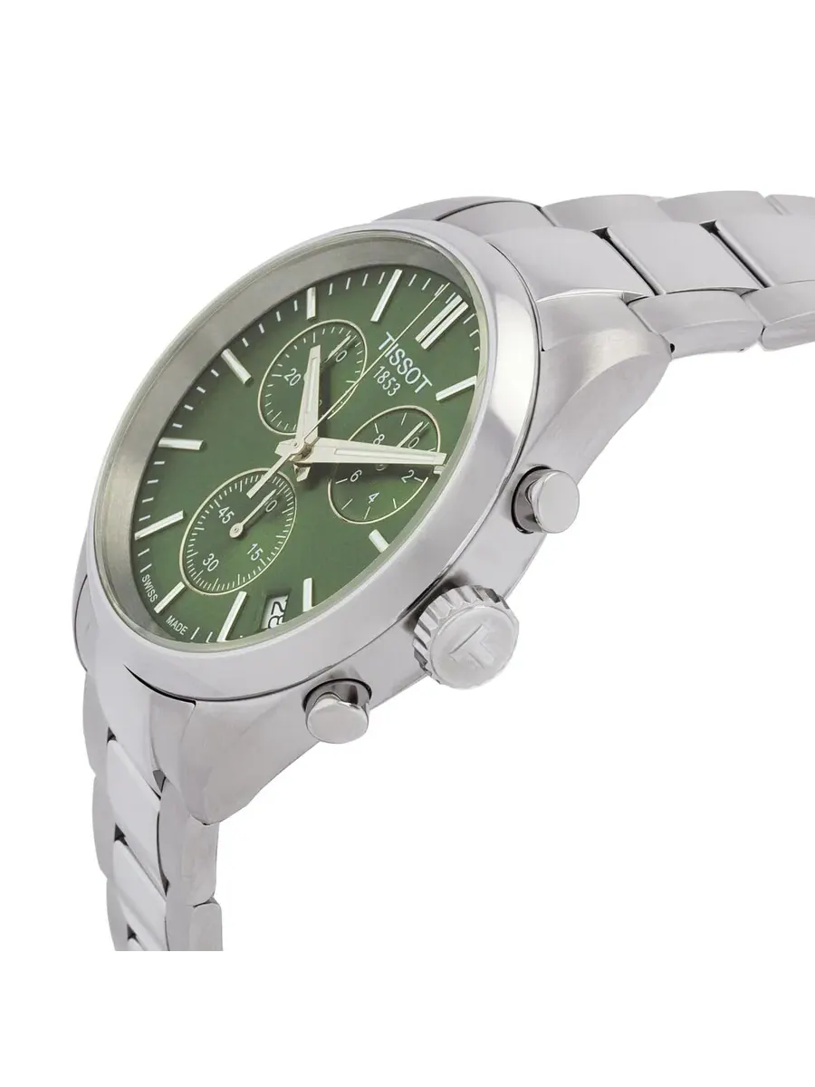 Мужские часы Tissot PR 100 Chronograph Quartz с зеленым циферблатом T150.417.11.091.00 — изображение 2 из 3
