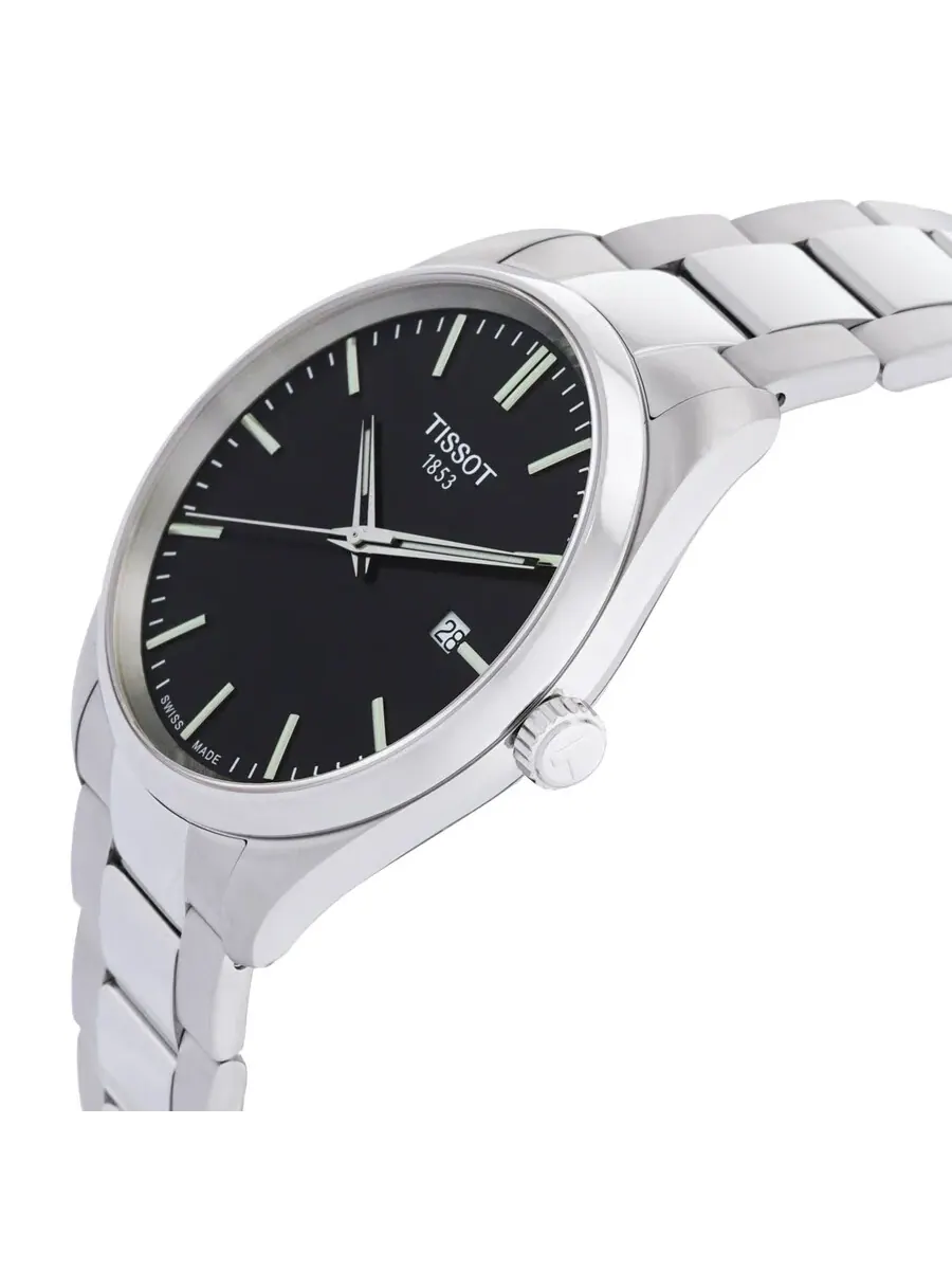 Мужские часы Tissot PR 100 Quartz с черным циферблатом T1504101105100 — изображение 2 из 3, оттенок серебряный