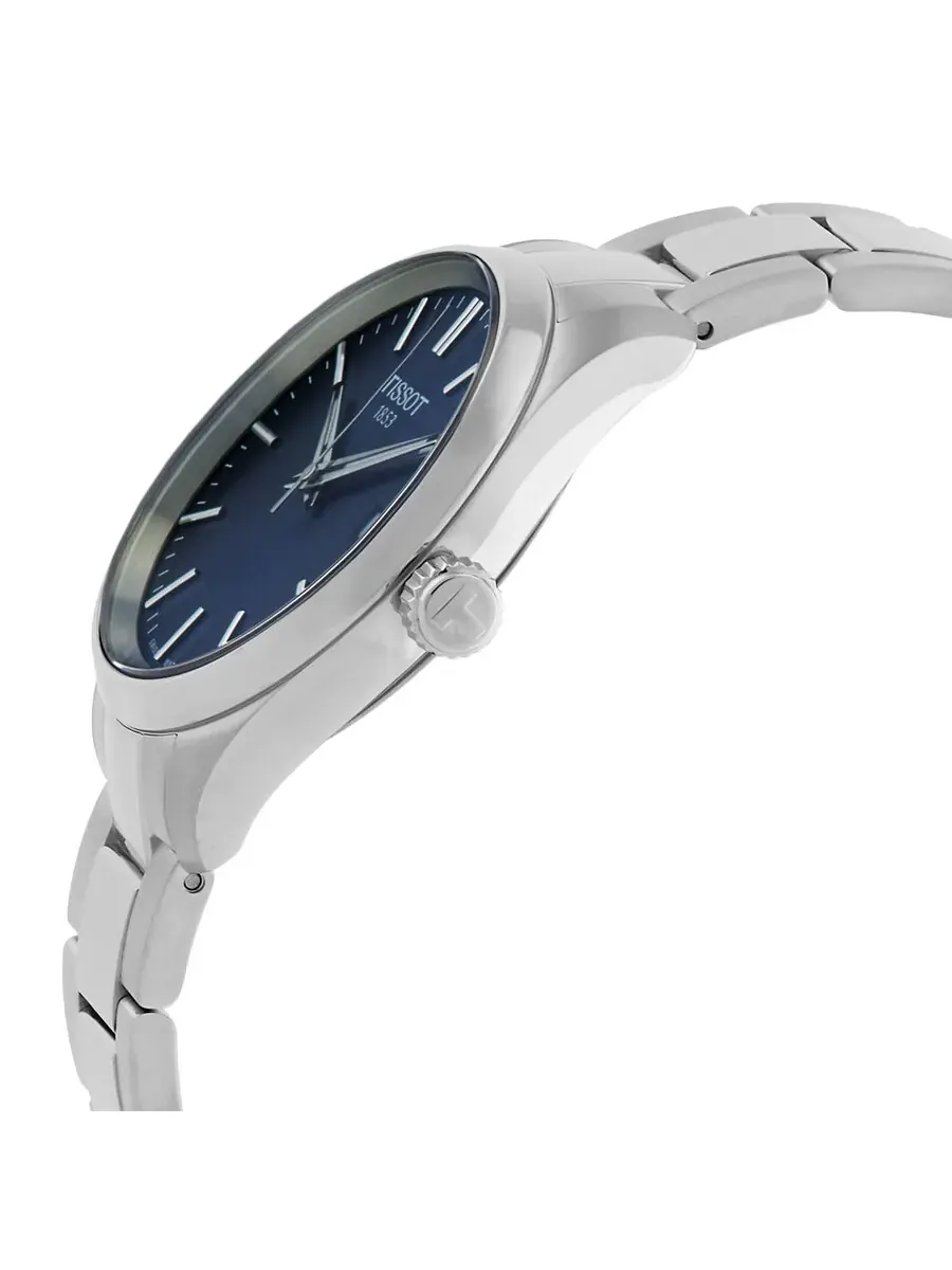 Женские часы Tissot PR 100 Quartz с синим циферблатом T1502101104100 — изображение 2 из 3, оттенок серебряный