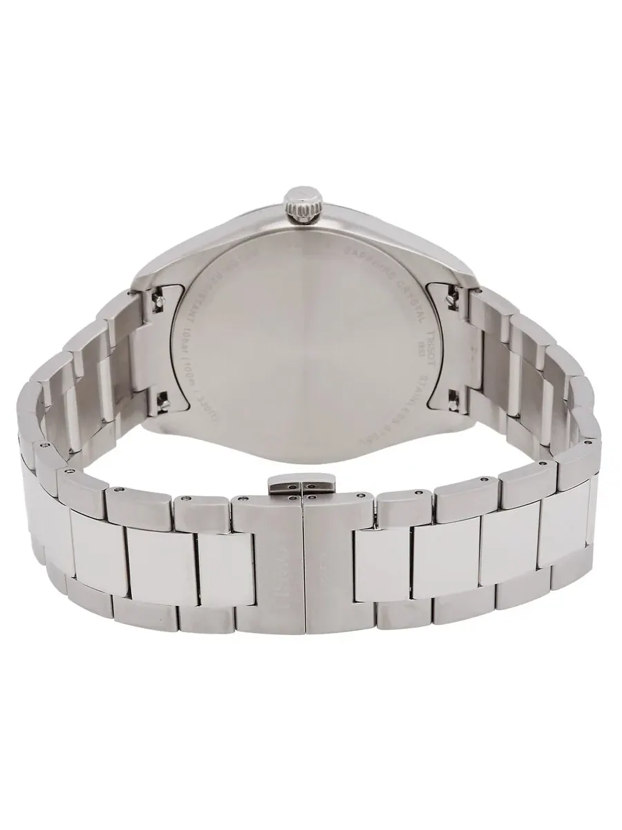 Мужские кварцевые часы Tissot PR 100 с синим циферблатом, модель T1504101104100 — изображение 3 из 3, оттенок серебряный