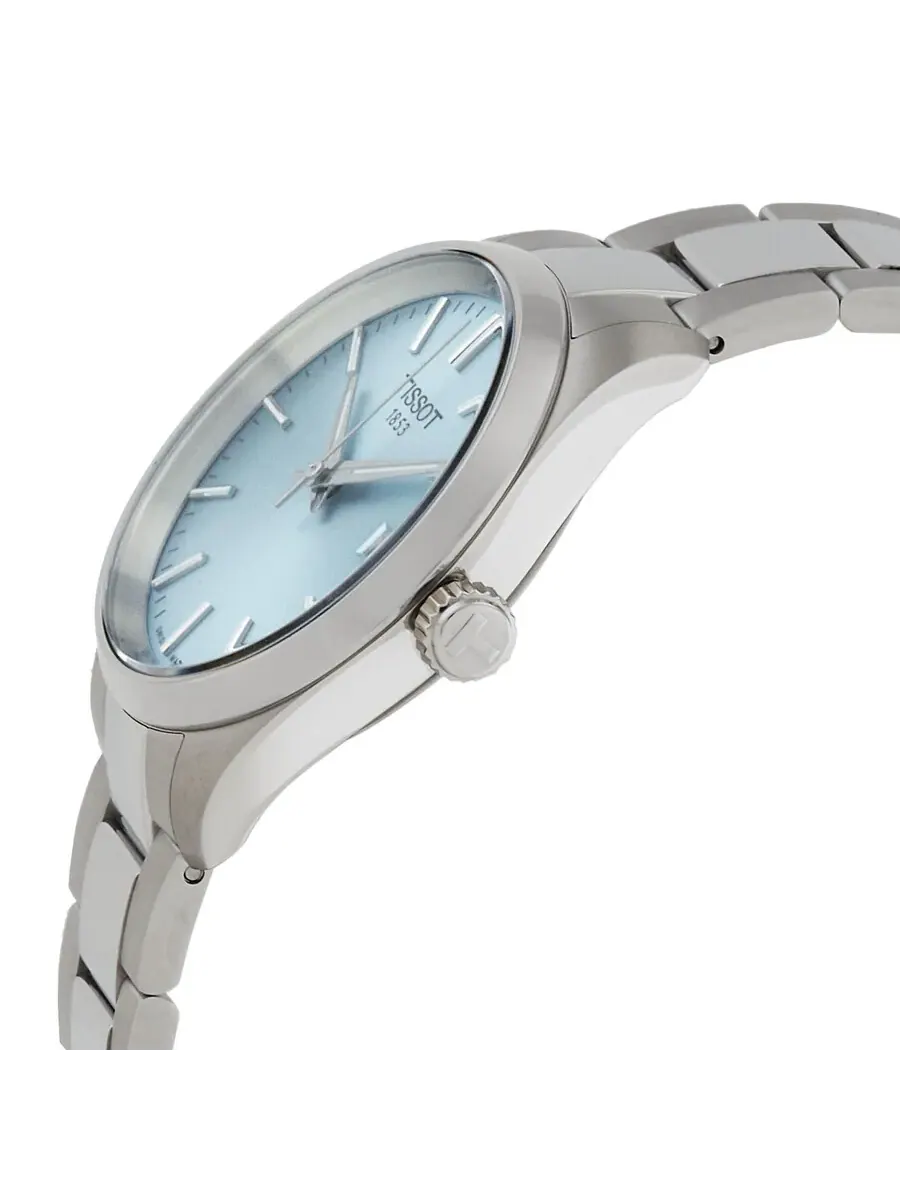Женские кварцевые часы Tissot PR 100 с циферблатом ледяного синего цвета T1502101135100 — изображение 2 из 3