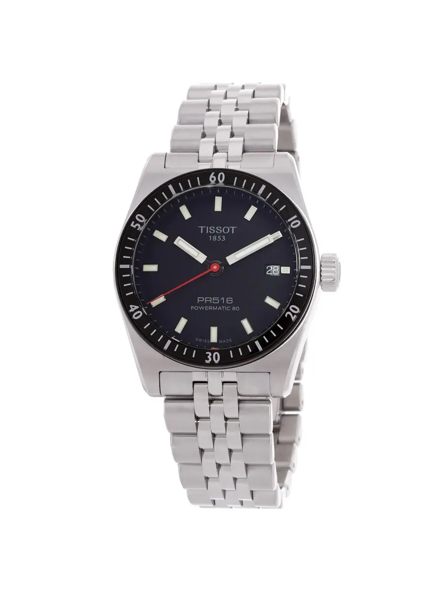 Мужские автоматические часы Tissot PR516 Powermatic 80 с черным циферблатом, артикул T1494071105100 — изображение 1 из 3