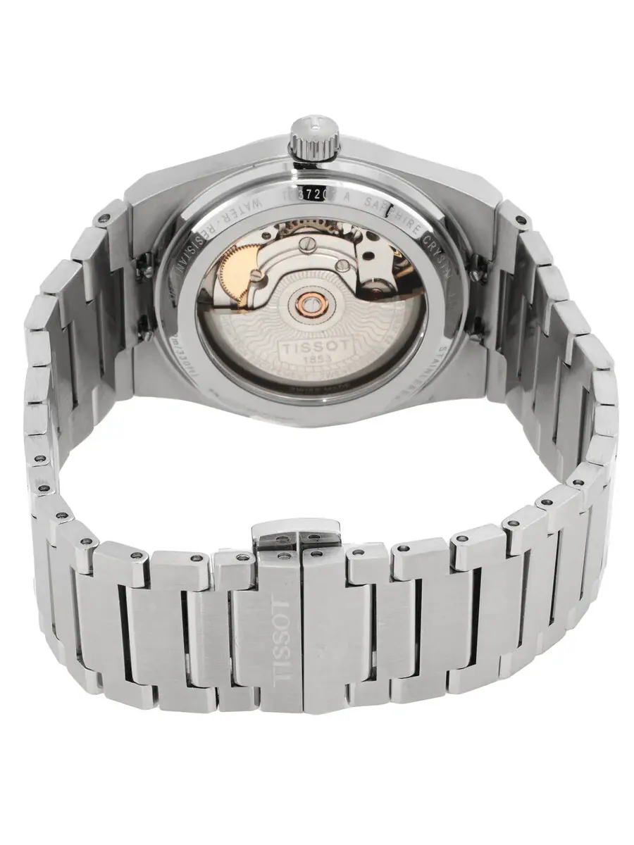 Часы Tissot PRX Automatic с зеленым циферблатом для мужчин и женщин T1372071109100 — изображение 3 из 3, оттенок серебряный