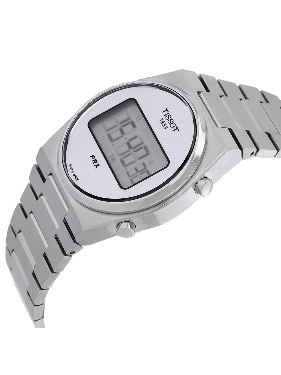 Мужские часы Tissot PRX Digital Quartz с серебристым циферблатом T137.263.11.030.00 — изображение 2 из 3, оттенок серебряный