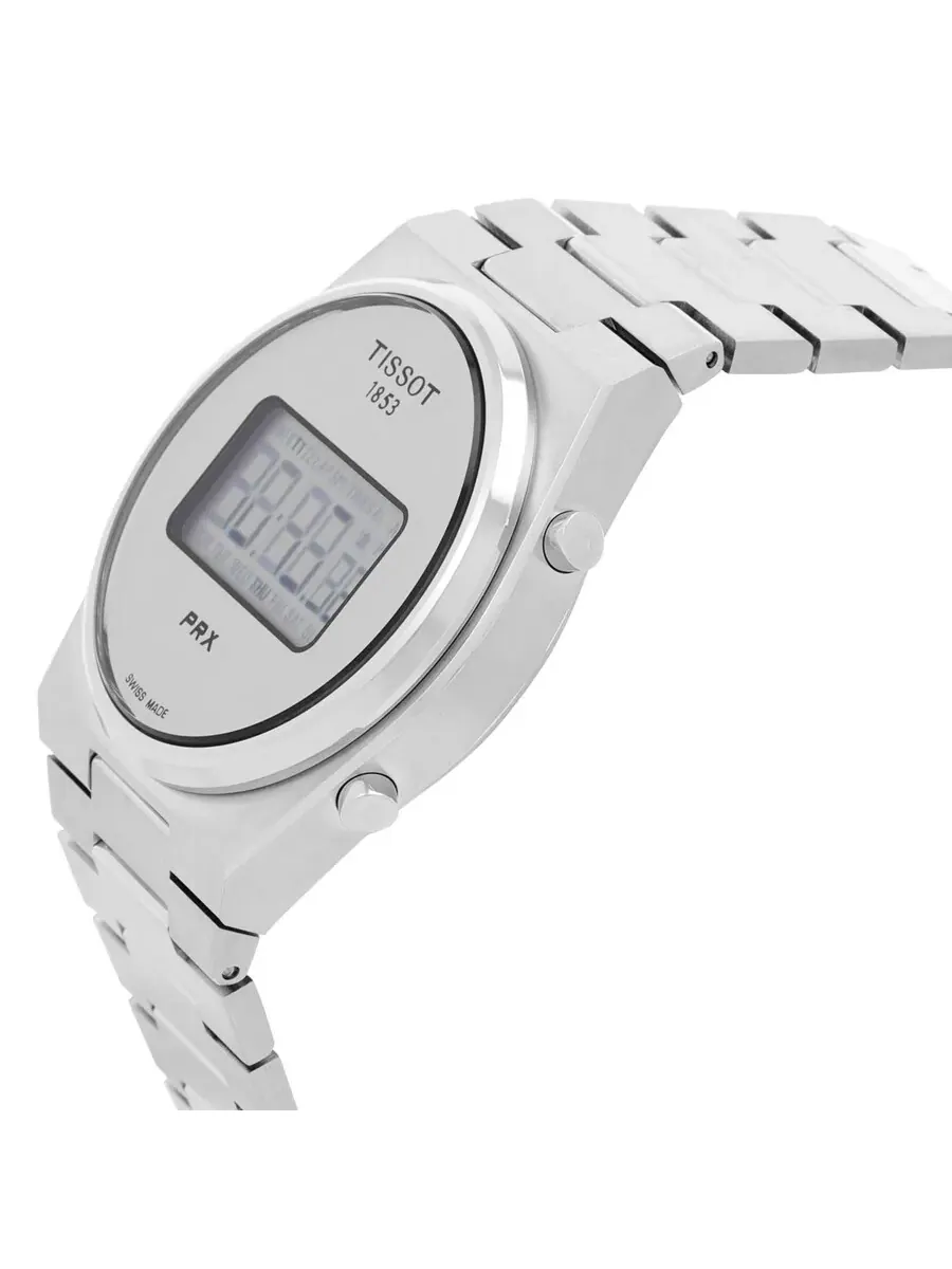 Мужские часы Tissot PRX Digital Quartz с серебристым циферблатом T1374631103000 — изображение 2 из 3, оттенок серебряный