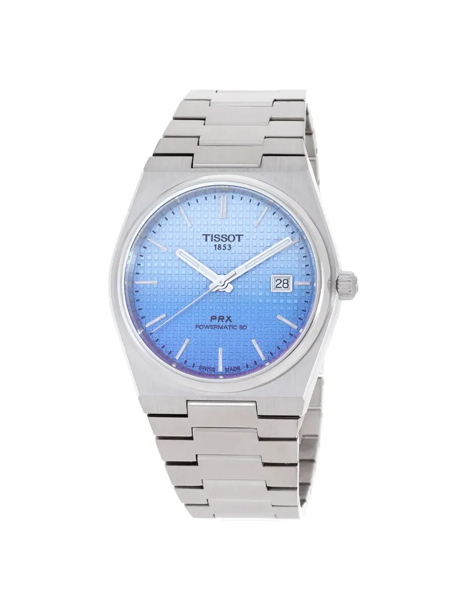 Мужские автоматические часы Tissot PRX Powermatic 80 с синим циферблатом, артикул T1374071135101 — изображение 1 из 3