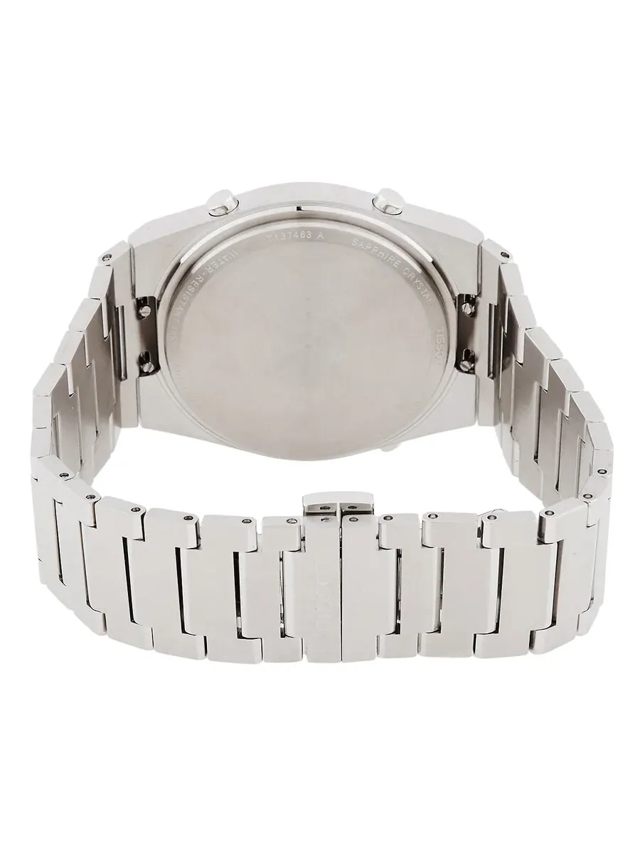 Мужские часы Tissot PRX Quartz с цифровым черным циферблатом T1374631105000 — изображение 3 из 3, оттенок серебряный