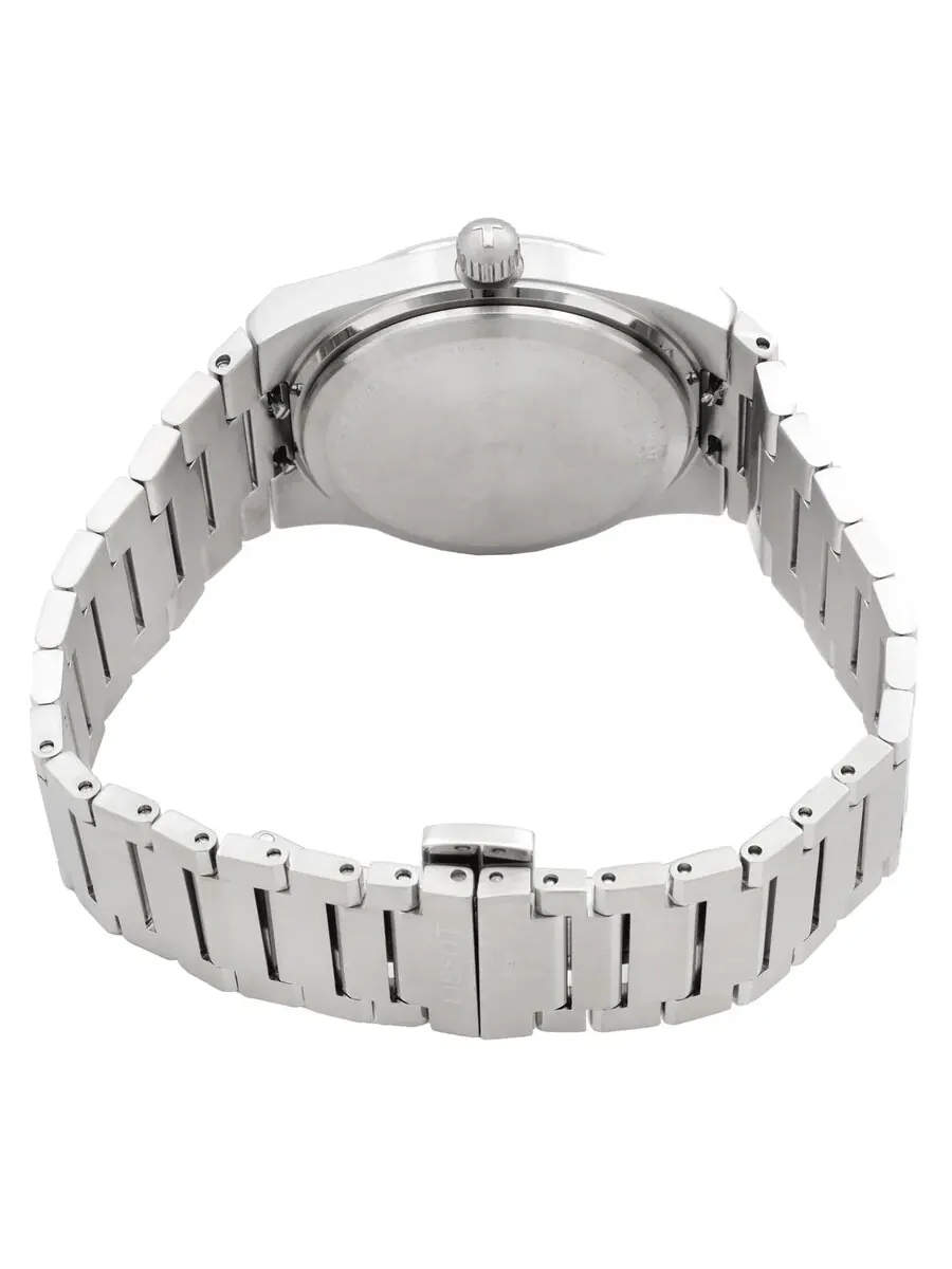 Женские часы Tissot PRX Quartz с салатовым циферблатом 35 мм T1372101109100 — изображение 3 из 3, оттенок серебряный