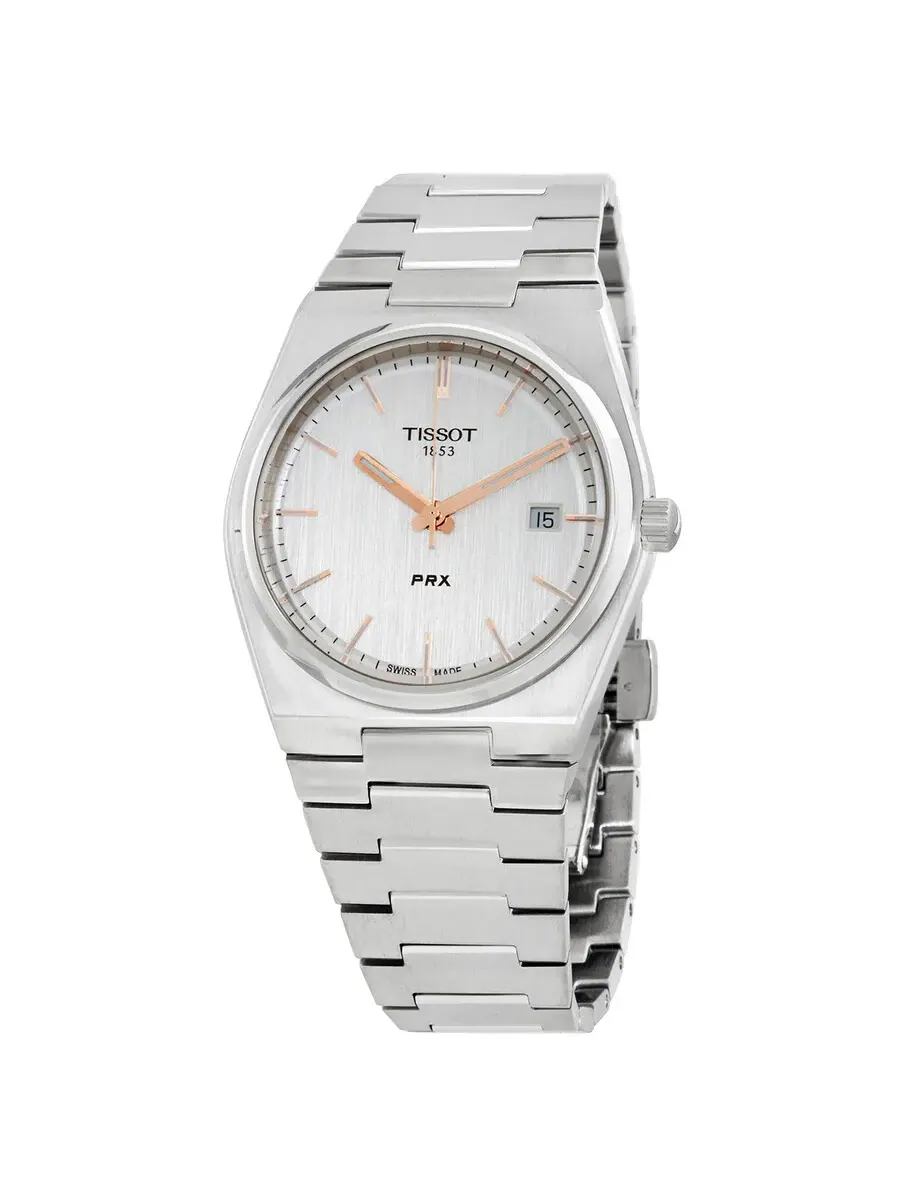 Мужские часы Tissot PRX Quartz с серебристым циферблатом T137.410.11.031.00 — изображение 1 из 4, оттенок серебряный