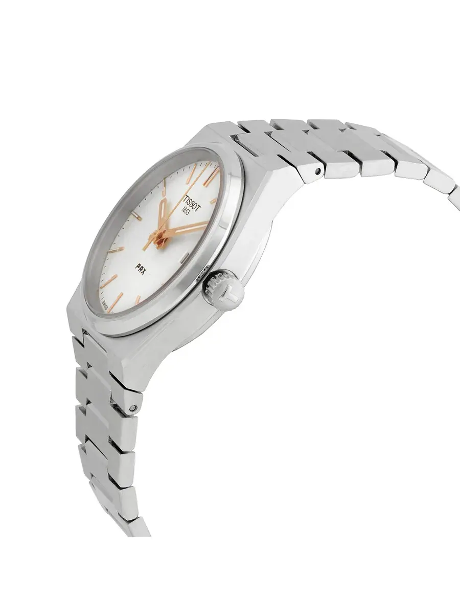Женские часы Tissot PRX Quartz с серебристым циферблатом T1372101103100 — изображение 2 из 3, оттенок серебряный