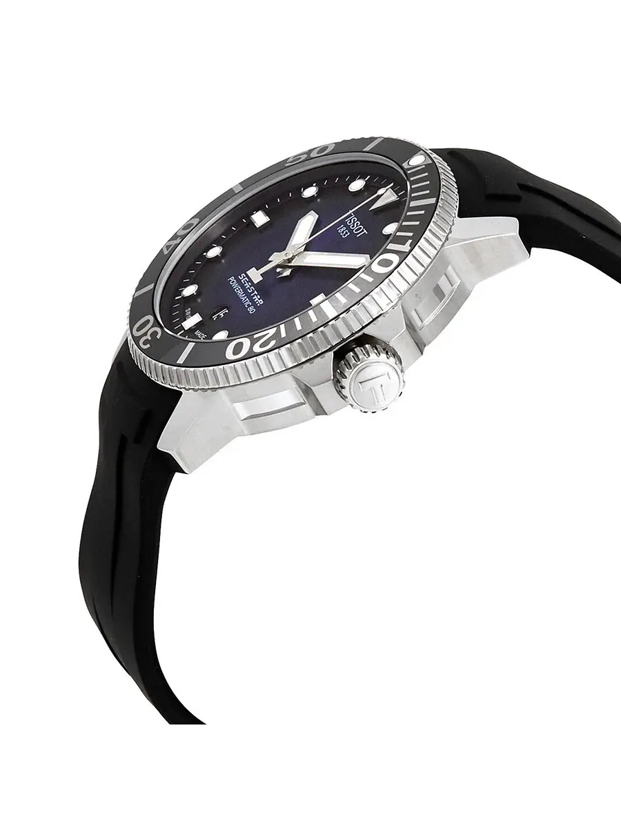Мужские автоматические часы Tissot Seastar 1000 с синим циферблатом T1204071704100 — изображение 2 из 3, оттенок синий