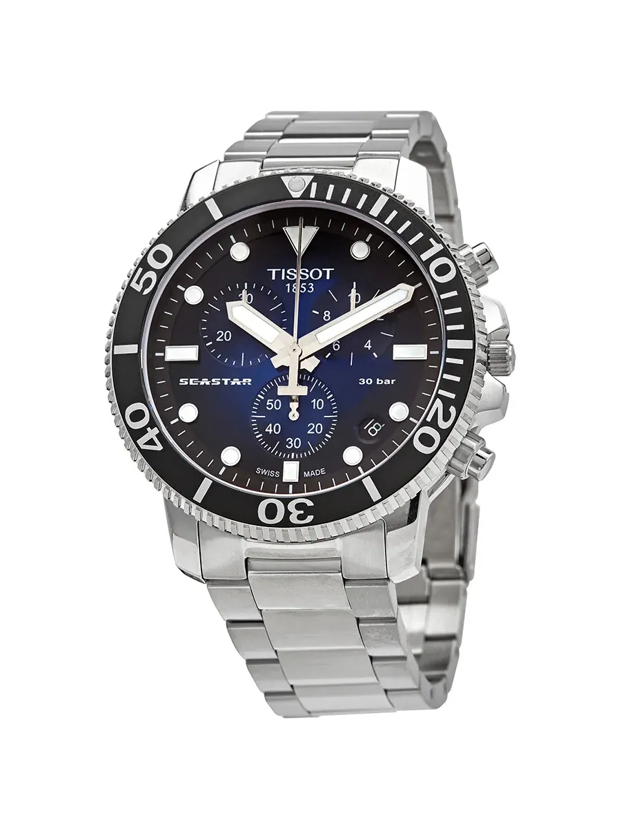 Мужские часы Tissot Seastar 1000 Chronograph Quartz T1204171104101 — изображение 1 из 3, оттенок серебряный