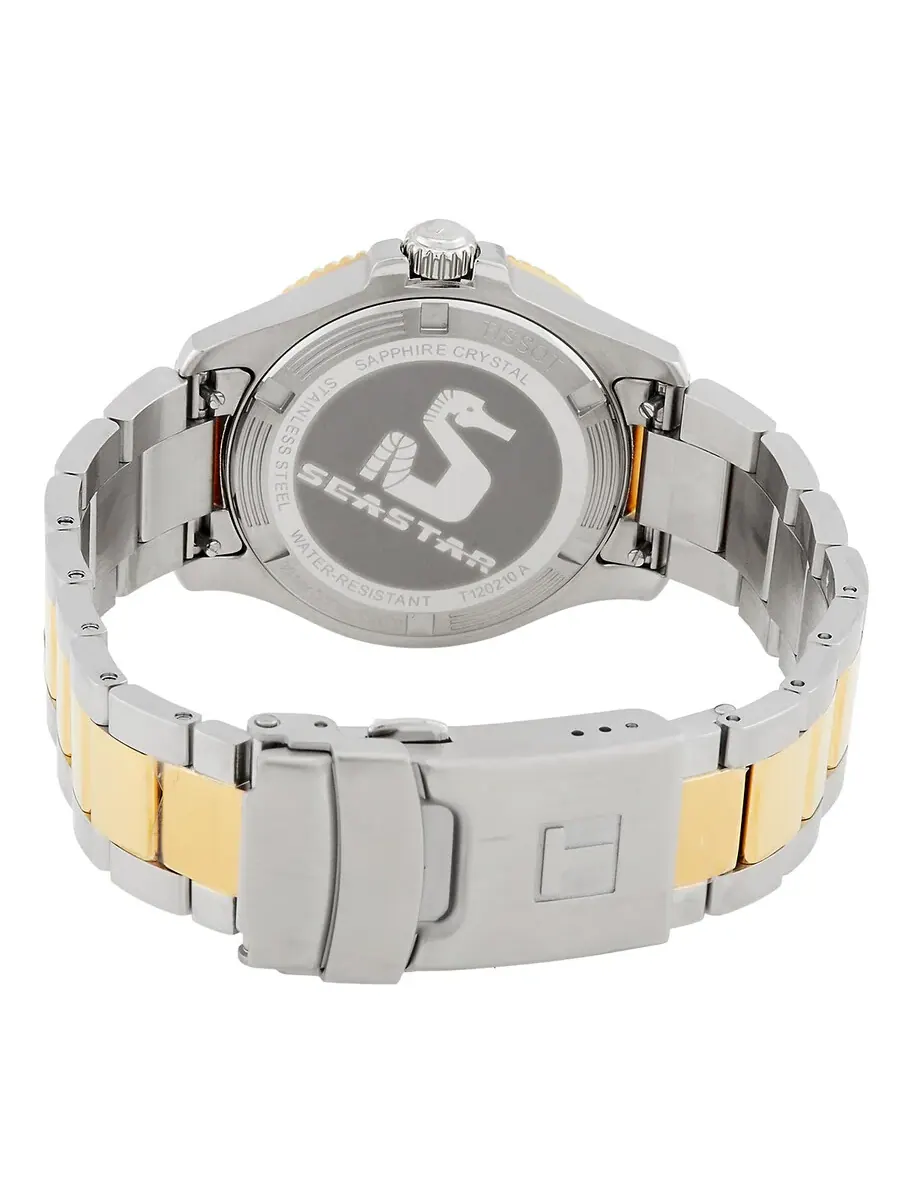 Часы Tissot Seastar Quartz с черным циферблатом унисекс T1202102205100 — изображение 3 из 3, оттенок черный
