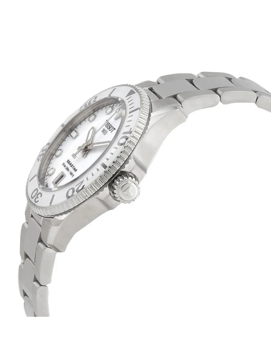 Мужские кварцевые часы Tissot Seastar с белым циферблатом T120.210.11.011.00 — изображение 2 из 4, оттенок серебряный