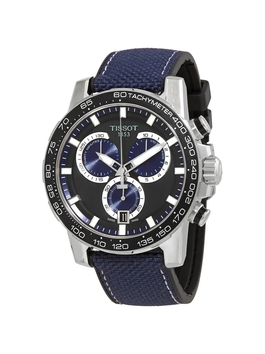 Мужские кварцевые часы Tissot Supersport Chronograph с черным циферблатом T125.617.17.051.03