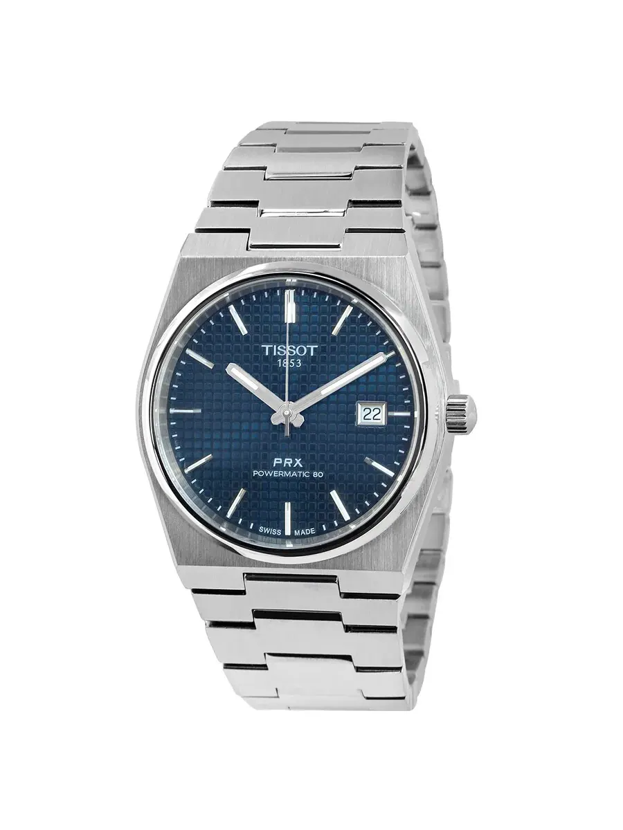 Мужские часы Tissot PRX Powermatic 80 с автоматическим механизмом и синим циферблатом T137.407.11.041.00 — изображение 1 из 3